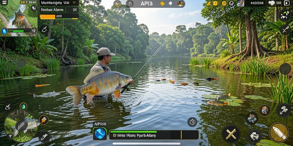 Tangkapan ikan yang spektakuler dalam gameplay API36.