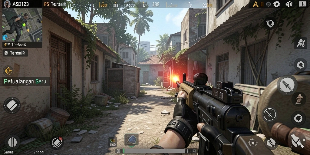 Screenshot utama dari gameplay menegangkan di ASD123.