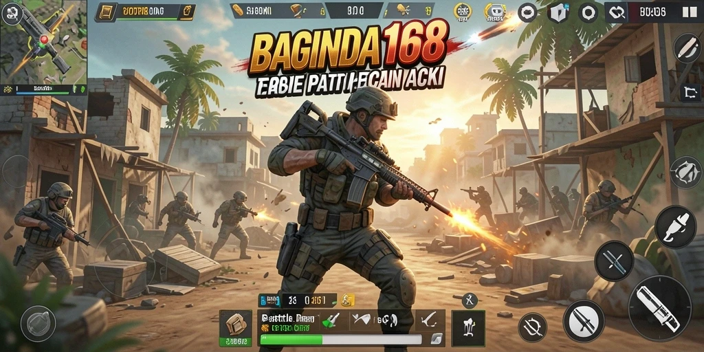 Tampilan menegangkan dari gameplay Battle Royale BAGINDA168.