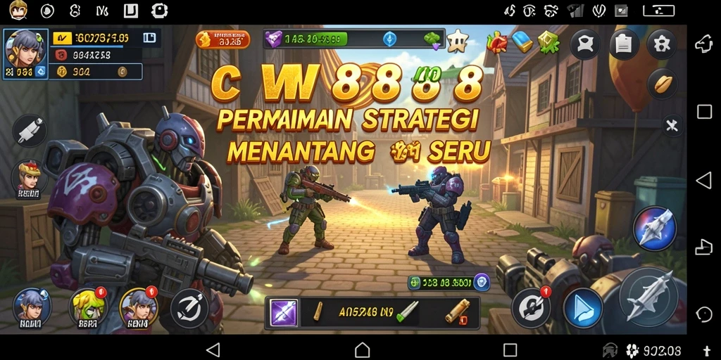 Screenshot utama CW8888 menampilkan aksi strategi yang menegangkan.