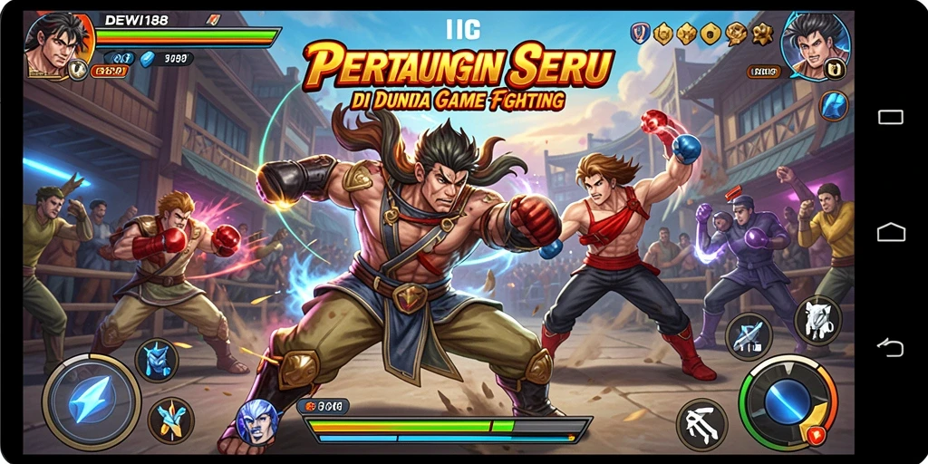 Tampilan seru dari gameplay pertarungan DEWI188.