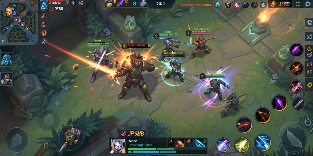 Tangkapan layar gameplay epik JPS88 di medan perang.