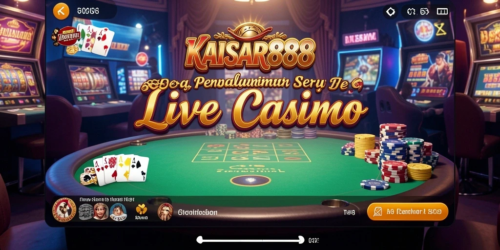 Tangkapan layar gameplay KAISAR888 menunjukkan dealer langsung yang menarik.