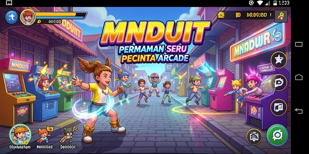 Tampilan gameplay yang menarik di MNDUIT dengan rintangan yang seru.