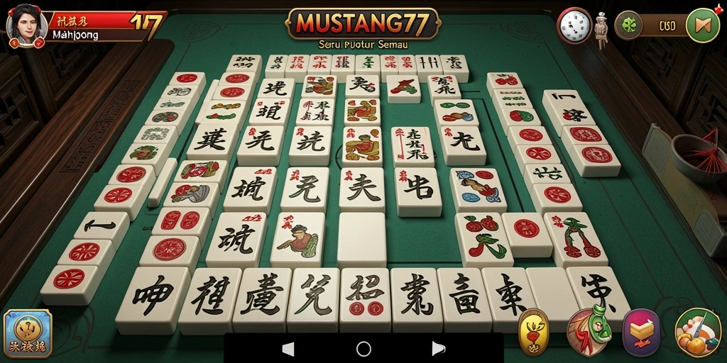 Screenshot gameplay MUSTANG77 yang menampilkan aksi seru Mahjong.