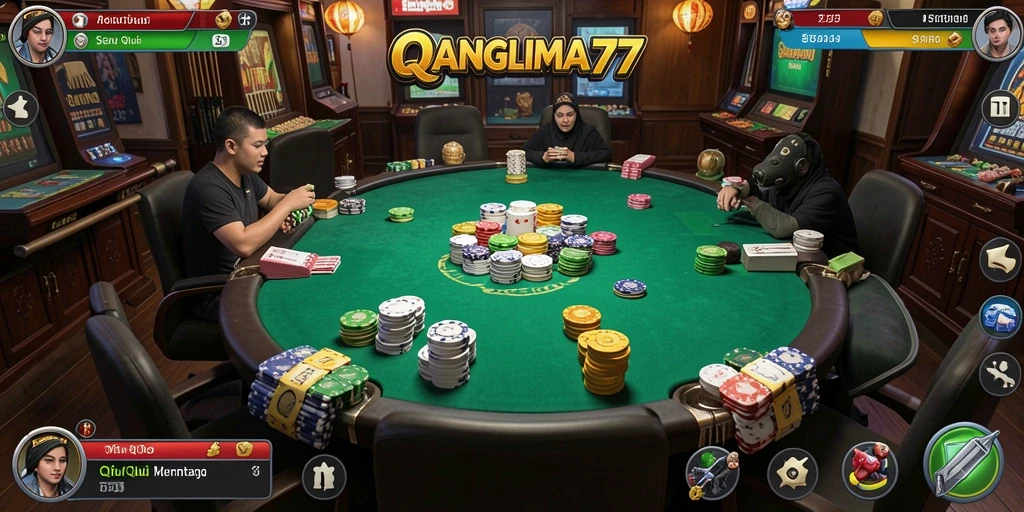 Tampilan gameplay menarik dari PANGLIMA77 permainan QiuQiu.
