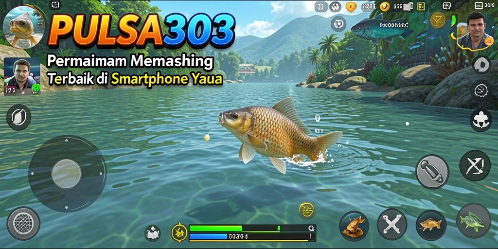 Screenshot gameplay PULSA303 yang menampilkan aktivitas memancing seru.
