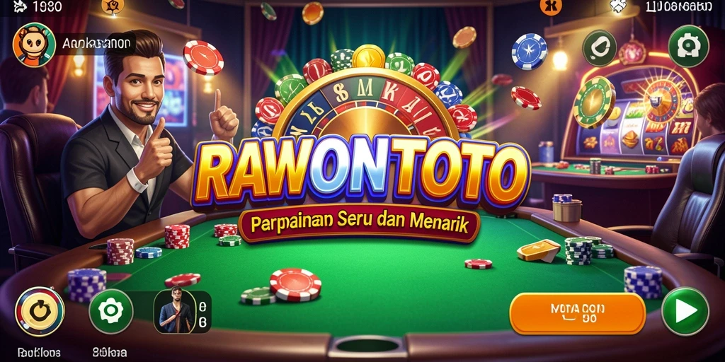 Tampilan seru gameplay RAWONTOTO dengan berbagai pilihan permainan kasino.