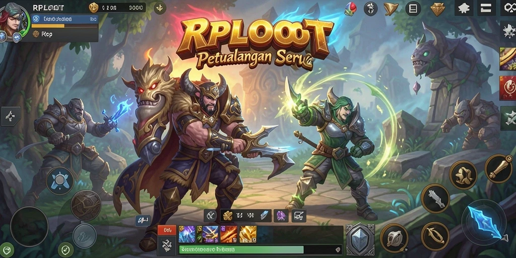 Tampilan gameplay seru di RPLOOT dengan petualangan yang menantang.