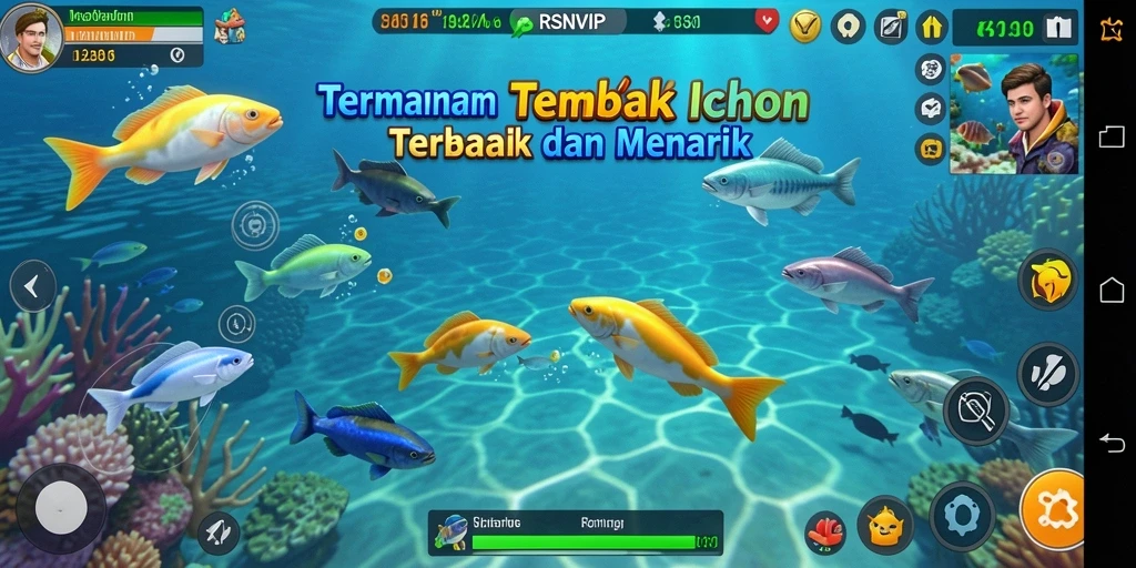 Tampilan gameplay seru dari RSNVIP saat menangkap ikan.