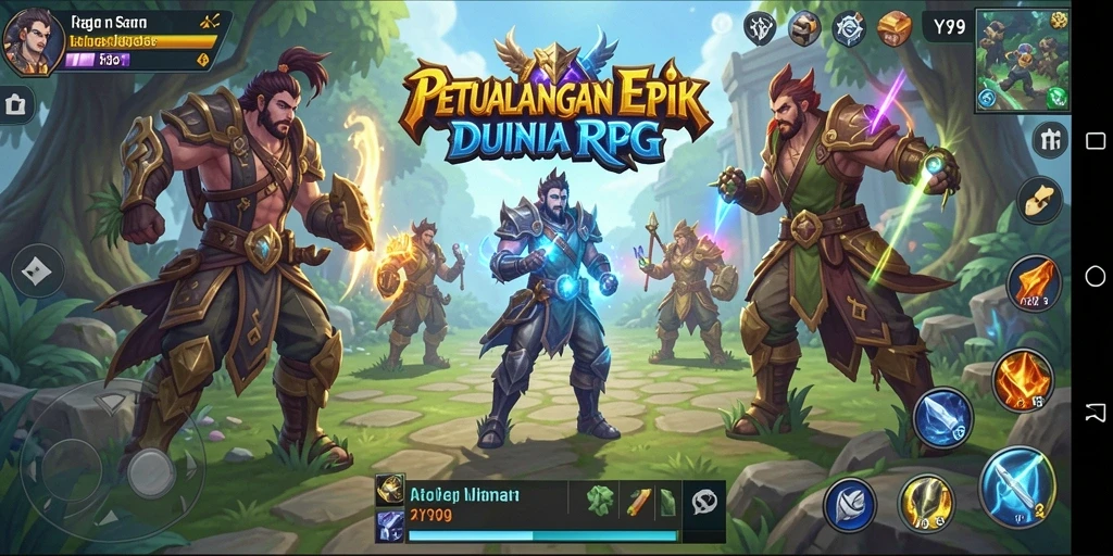 Tangkapan layar gameplay Y89 menampilkan aksi seru dalam petualangan RPG.