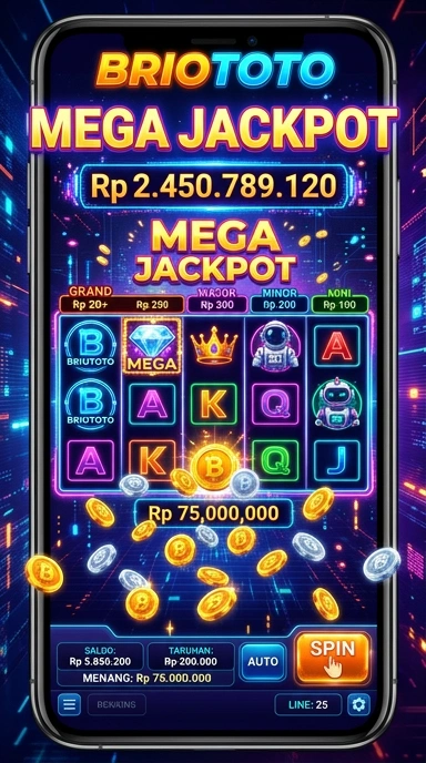 Tampilan antarmuka aplikasi briototo yang sederhana dan user-friendly.